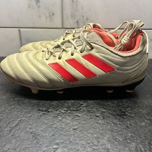 Adidas Copa Pure.3 Firm Ground Cleats Off White Orange HQ8941 Unisex M6. W7